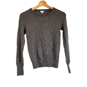 Halogen Women’s 100% Cashmere Crew Neck Sweater In Dark Gray Size XS Minimalist